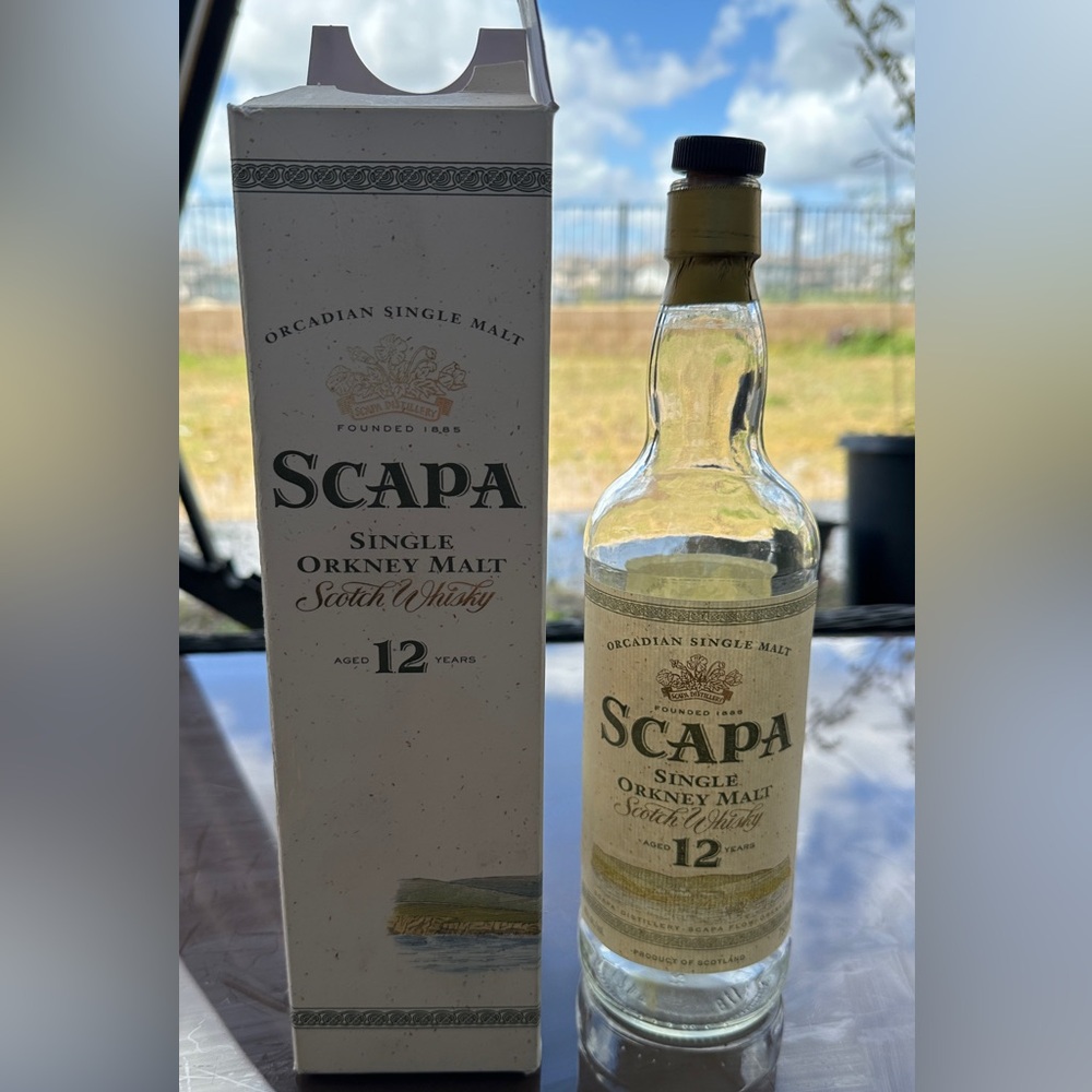 Scapa 12 year old vintage edition Empty Bottle and Box